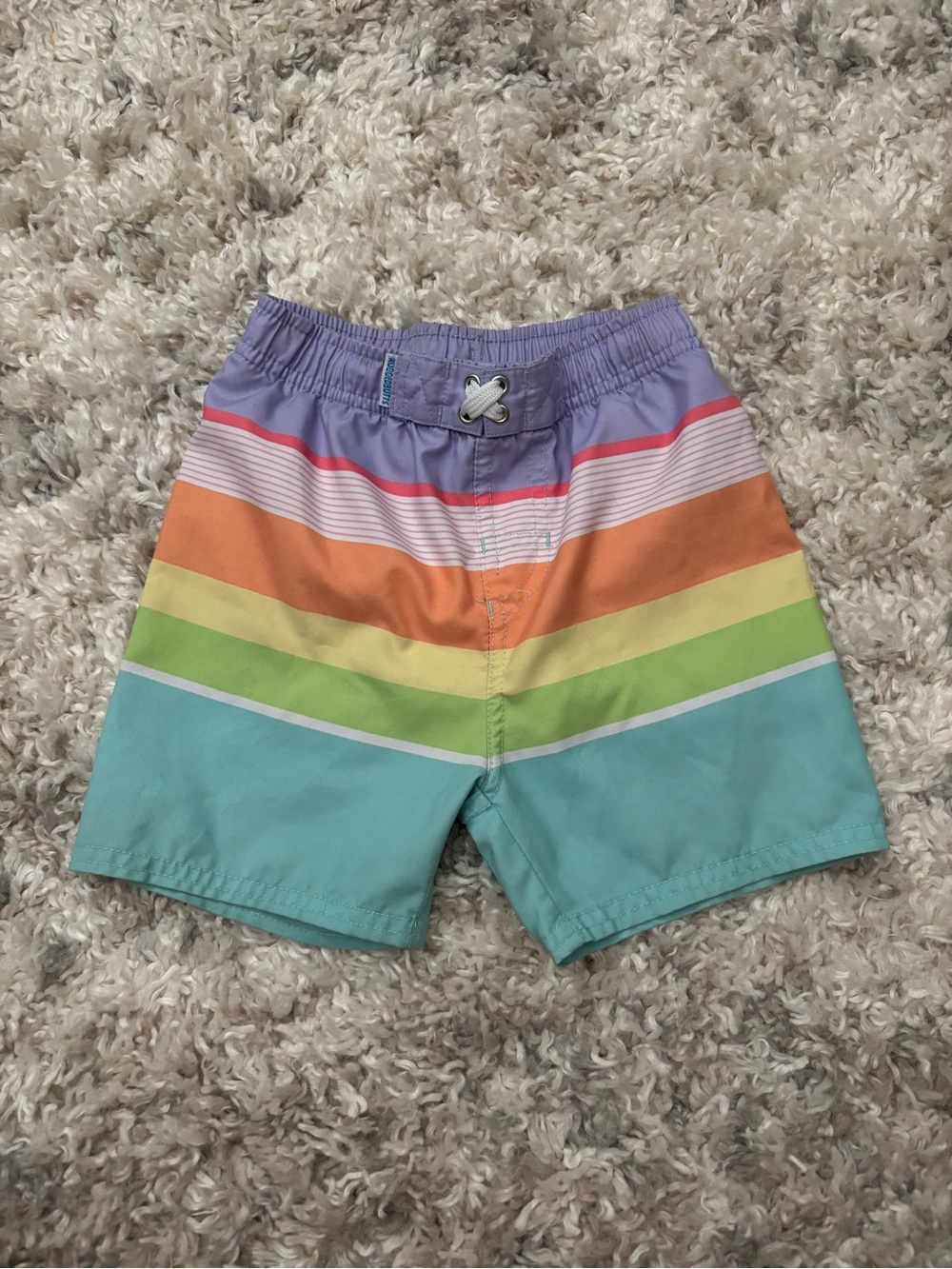 Rugged Butts Striped Swim Trunks - 4T